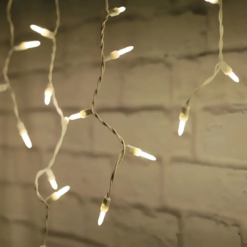 70 M5 Warm White LED Icicle Lights