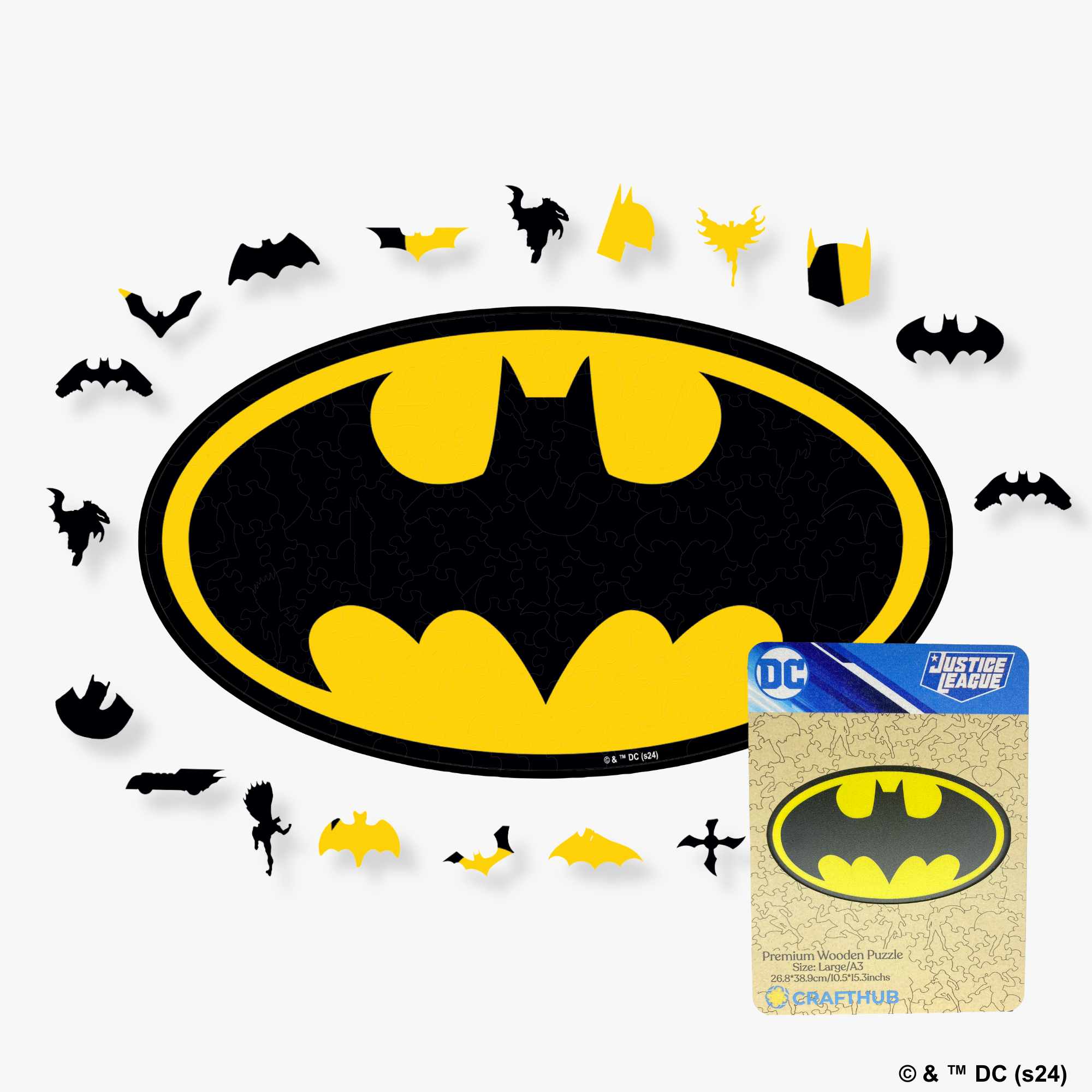 Batman Logo Wooden Jigsaw Puzzle