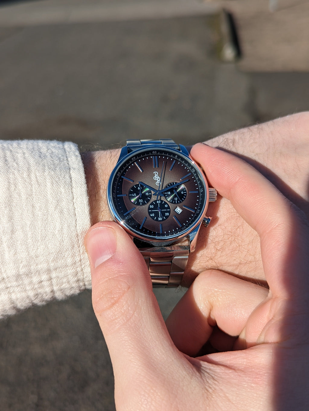 Brown Retro Chronograph