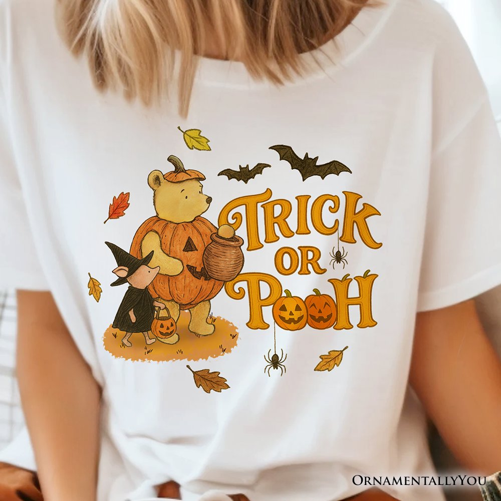 Trick or Pooh T-Shirt, Vintage Halloween Costume Pooh Bear and Friends Tee