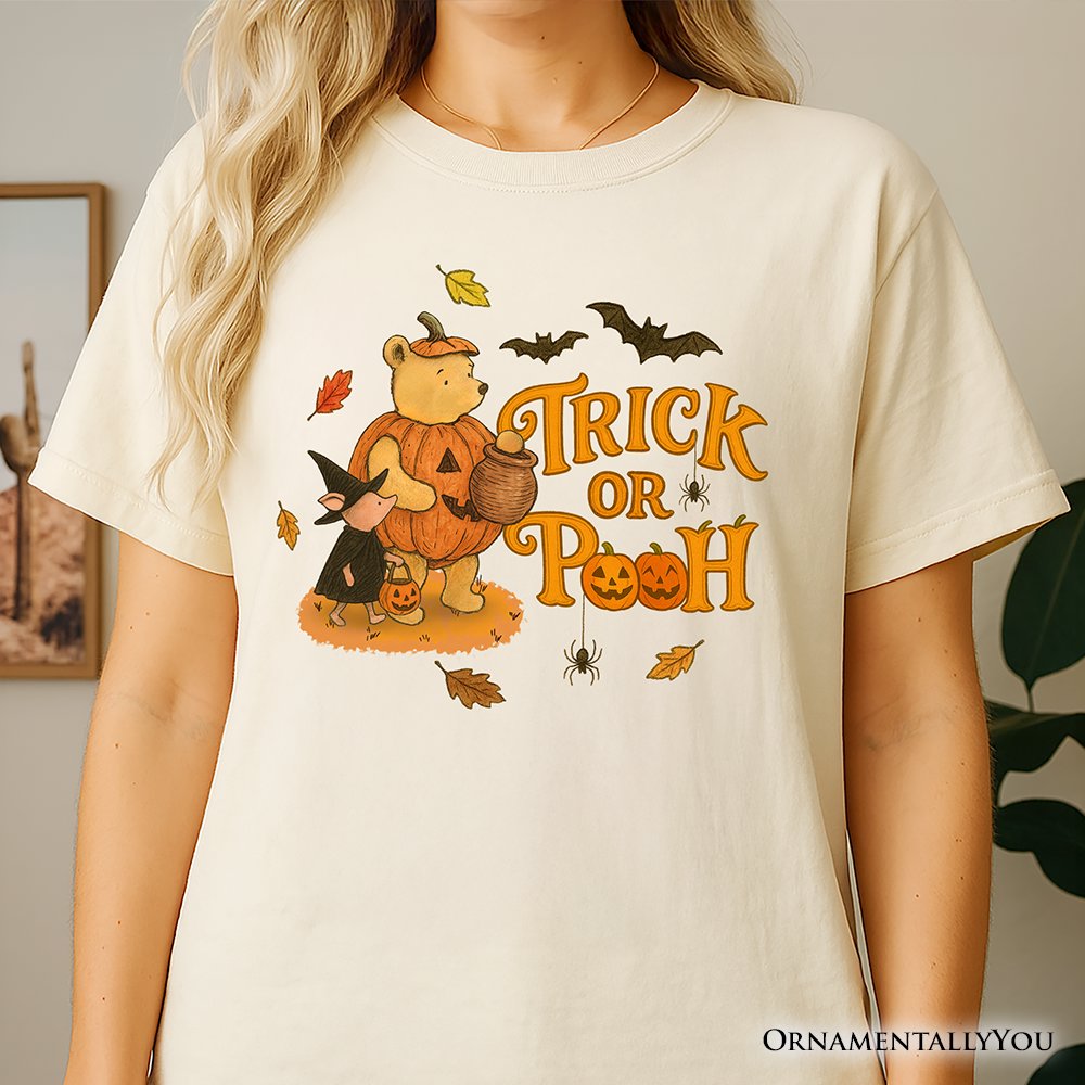 Trick or Pooh T-Shirt, Vintage Halloween Costume Pooh Bear and Friends Tee
