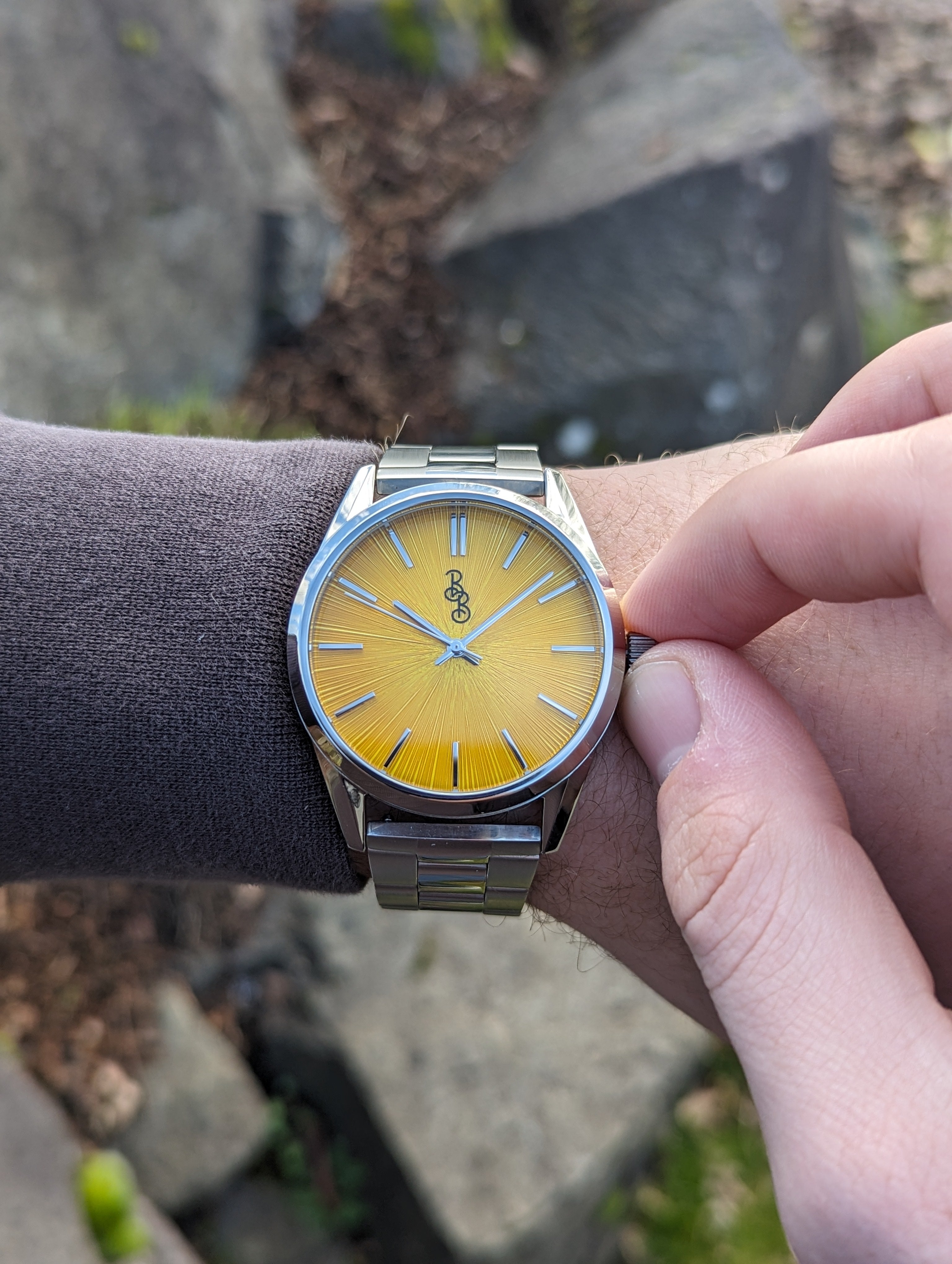 Yellow Sunburst Watch