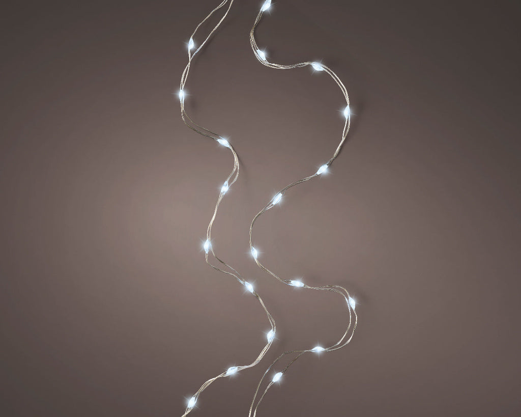 Micro Wire String Lights - 100 LED - Cool White - Silver Wire