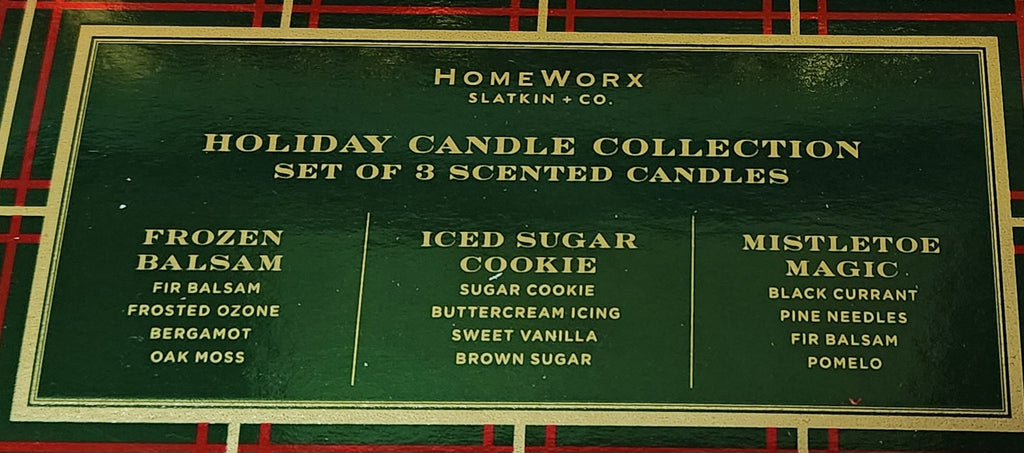 3.5 oz. Candle Gift Set - Mistletoe Magic / Iced Sugar Cookie / Frozen Balsam