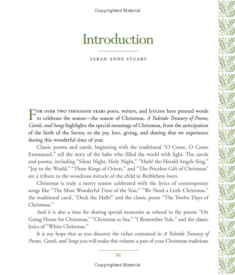 A Yuletide Treasury of Poems, Carols and Songs: Words that Celebrate the Season