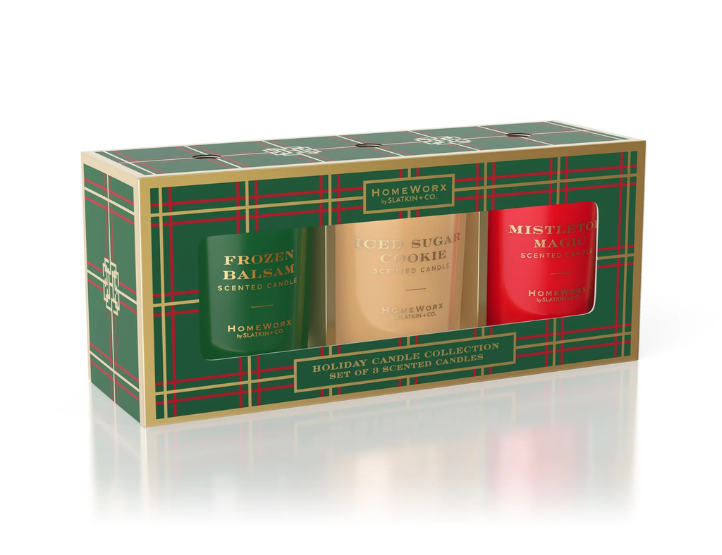 3.5 oz. Candle Gift Set - Mistletoe Magic / Iced Sugar Cookie / Frozen Balsam