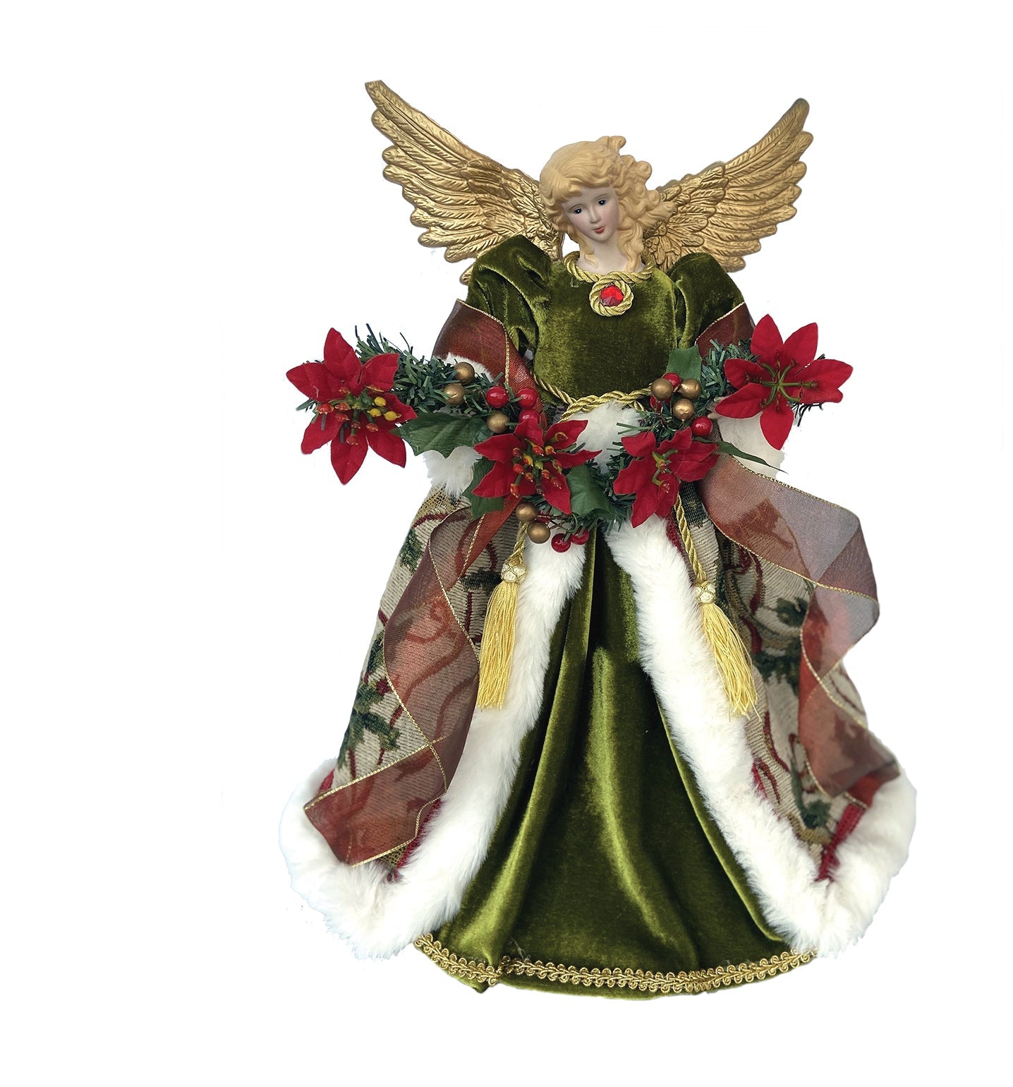 Poinsettia Angel Tree Topper