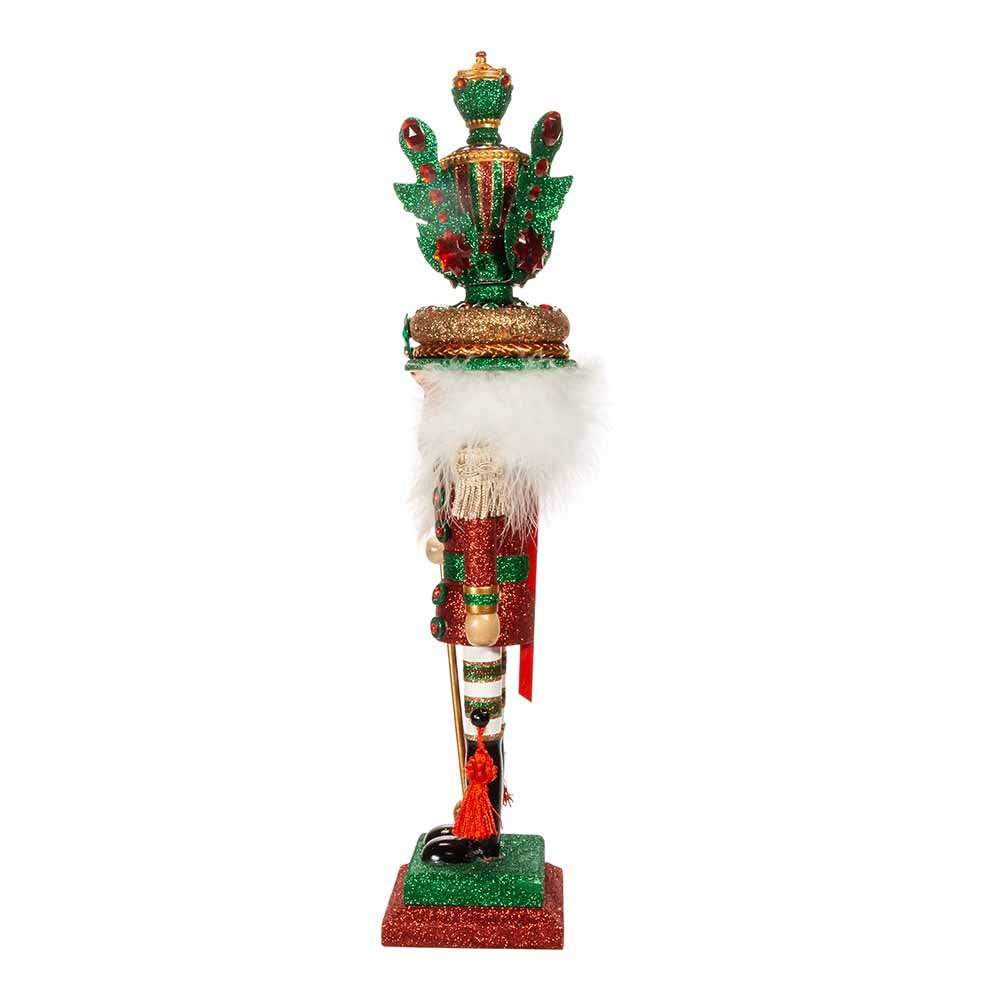 Hollywood Red and Green Leaves Hat Nutcracker - 18 Inch