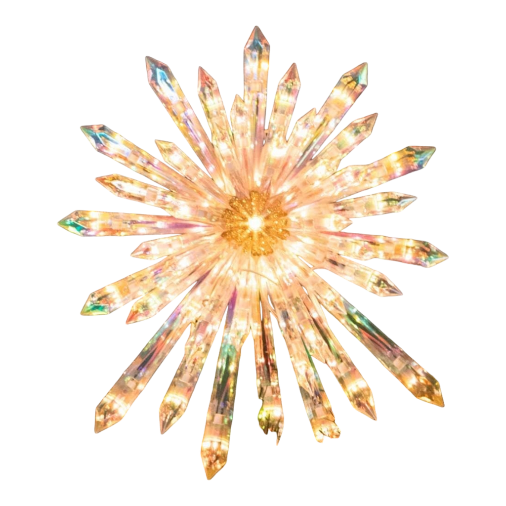 Lighted Acrylic Starburst Tree Topper with 50 Lights