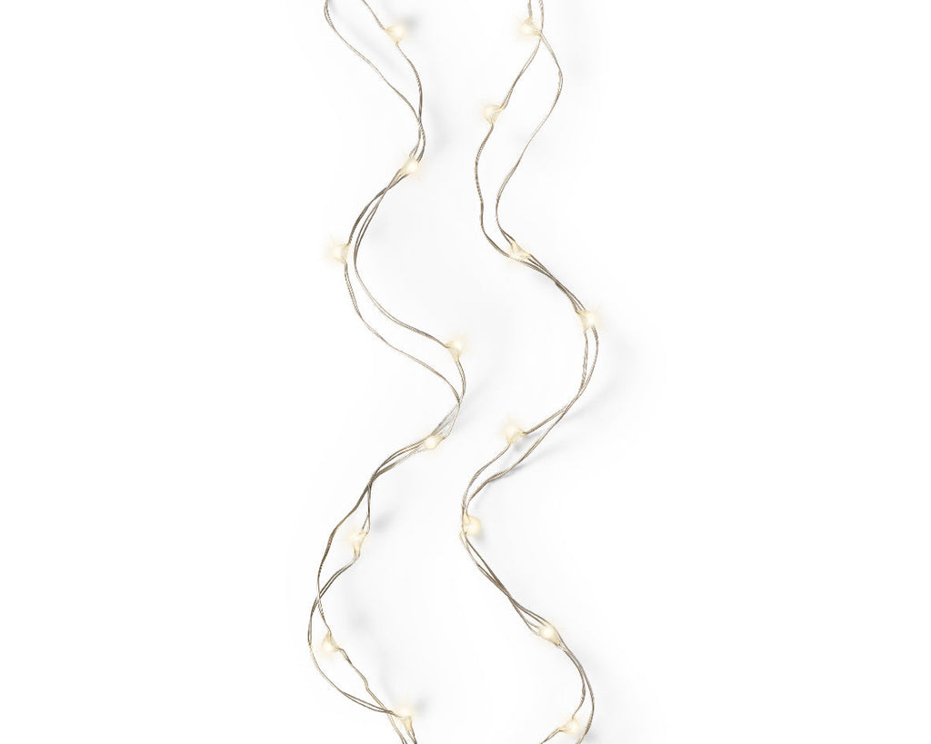 Micro Wire String Lights - 100 LED - Warm White - Silver Wire