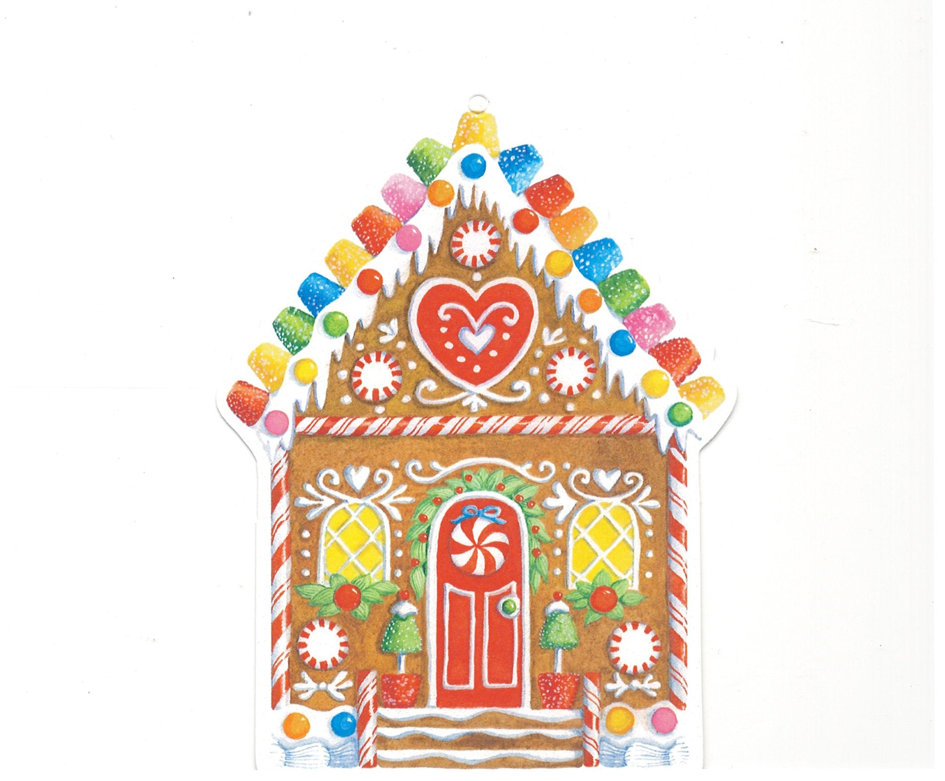 Gingerbread House Ornament Tag - Set of 4
