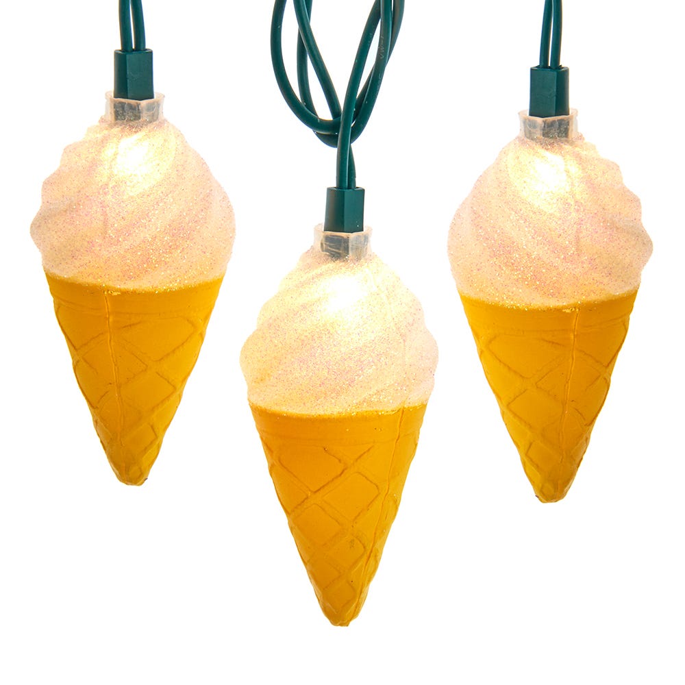Ice Cream Cone Light Set - 10 Lights