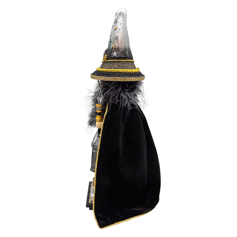Black & Gold Wizard Nutcracker - 18 Inch