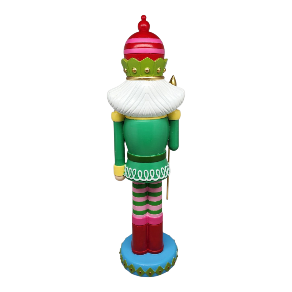 Resin Nutcracker with Moving Digital Eyes - 19 Inch