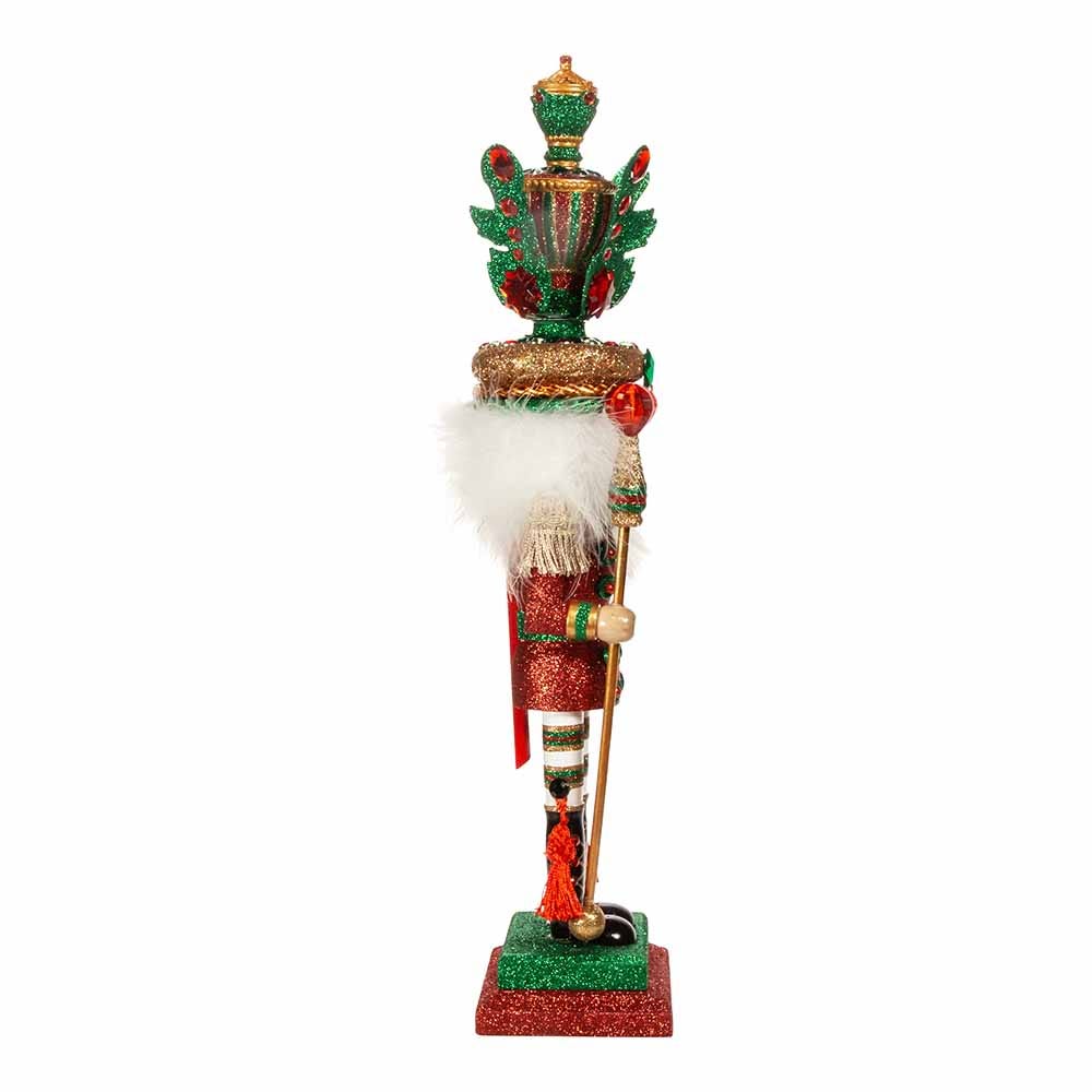 Hollywood Red and Green Leaves Hat Nutcracker - 18 Inch