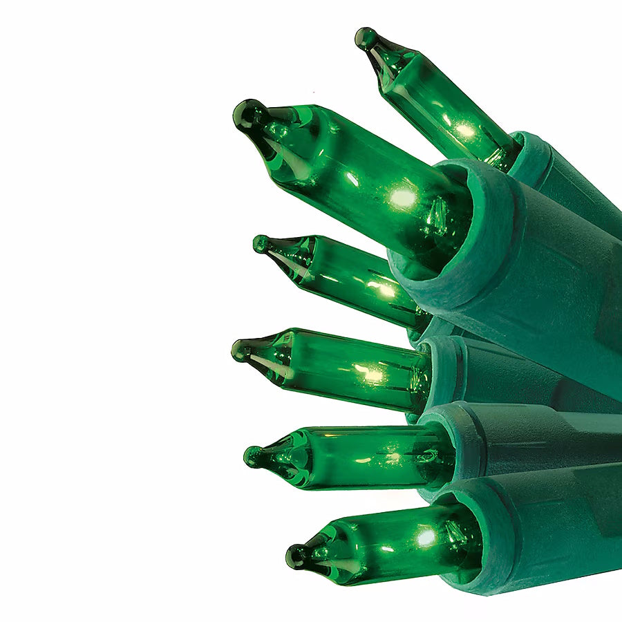 GE String-A-Long 100-Count 20.6-ft Green Incandescent Plug-In Christmas String Lights