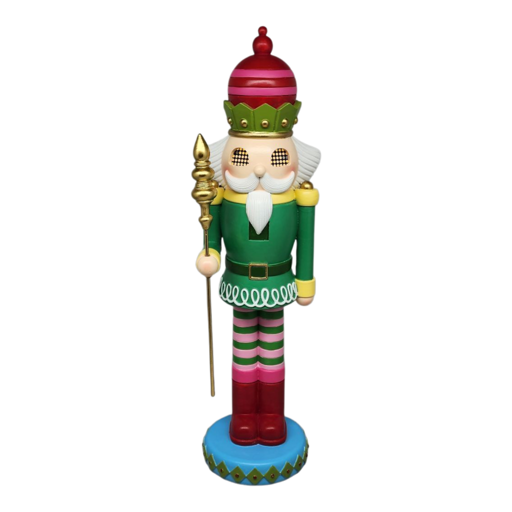 Resin Nutcracker with Moving Digital Eyes - 19 Inch
