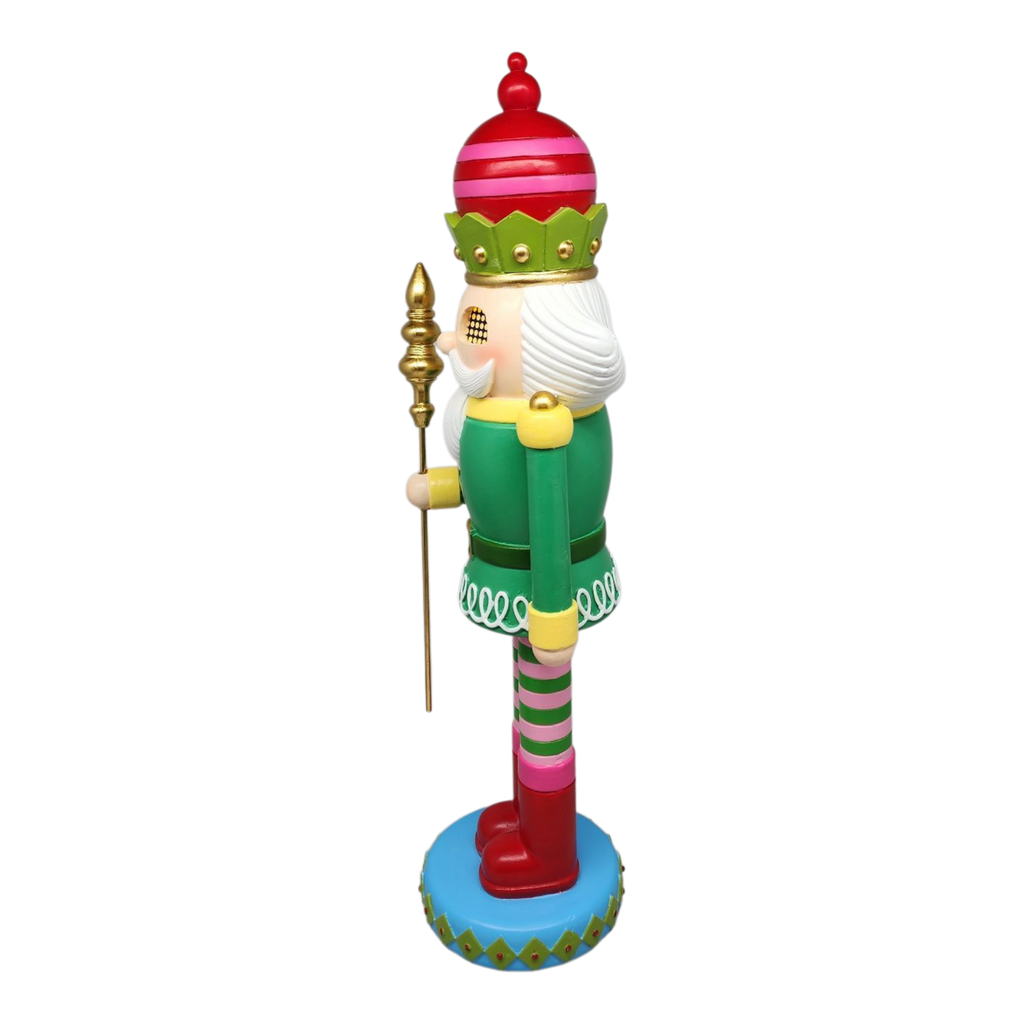 Resin Nutcracker with Moving Digital Eyes - 19 Inch