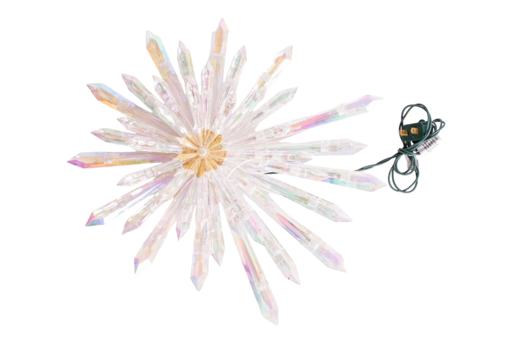Lighted Acrylic Starburst Tree Topper with 50 Lights