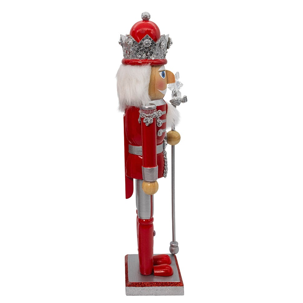 Red & Silver Nutcracker - 15" - King