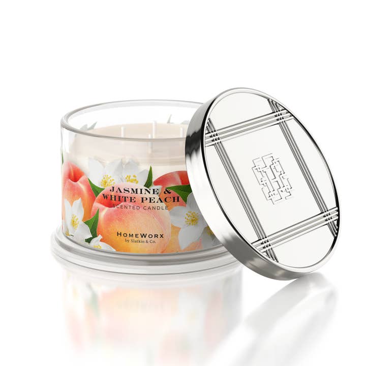 Jasmine & White Peach 18-oz 4-Wick Candle