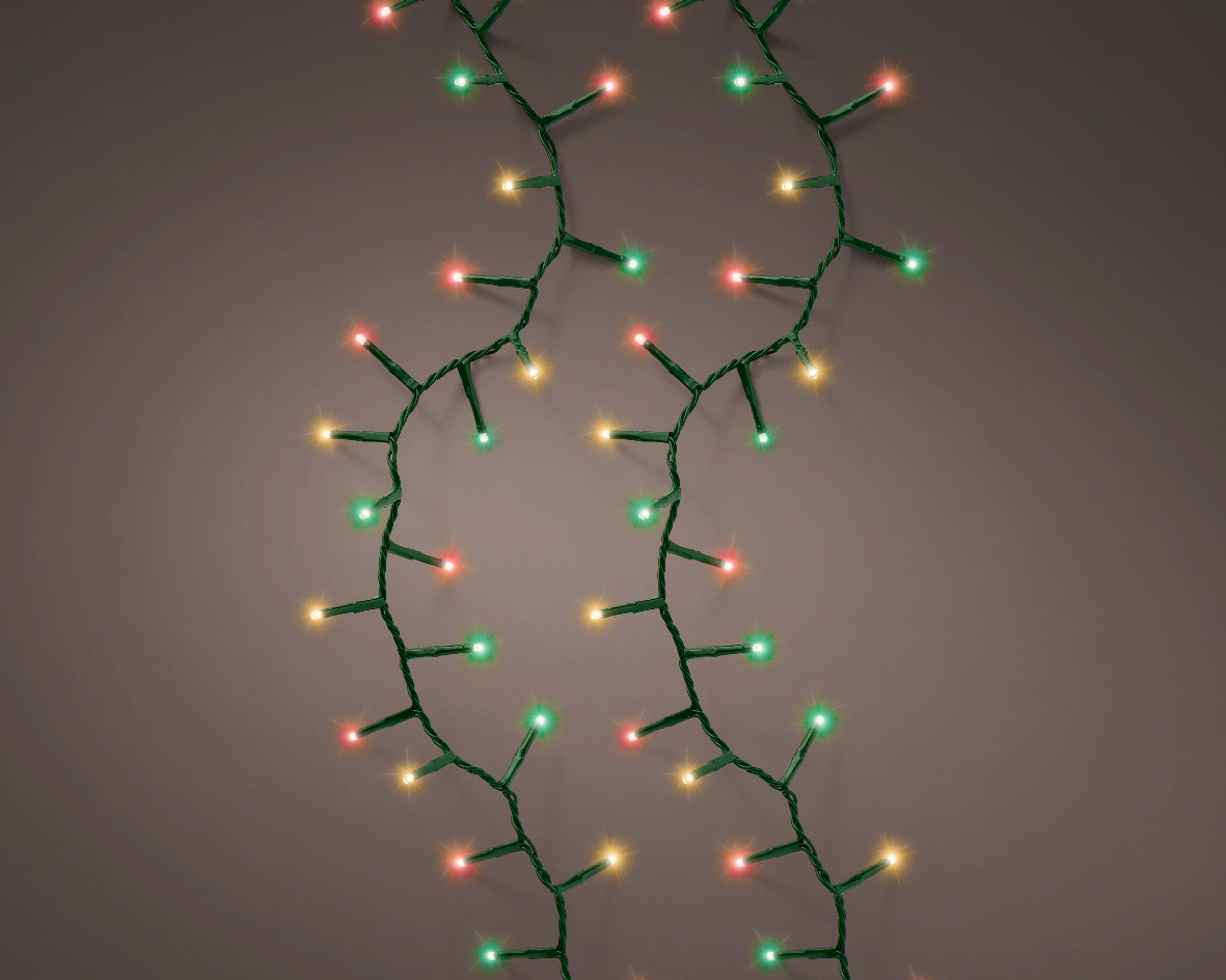 LED Rice Twinkle Stringlight - 500 Lights - Multicolor - Green Wire