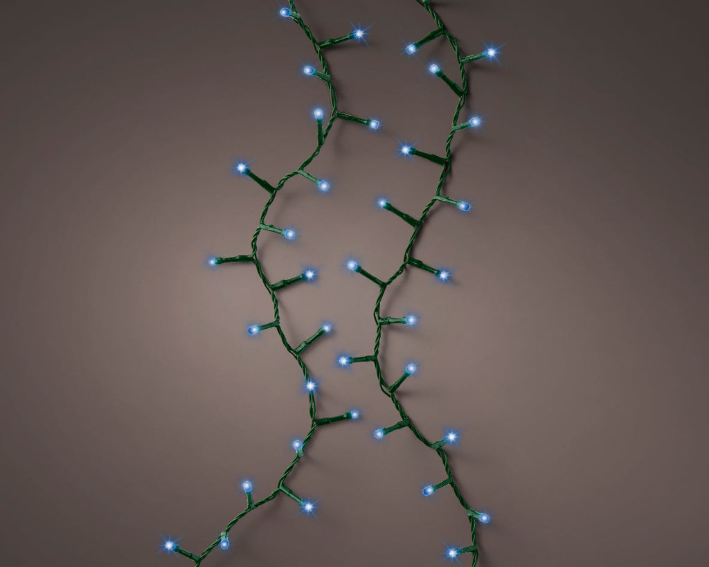 LED Rice Twinkle Stringlight - 1000 Lights - Blue - Green Wire