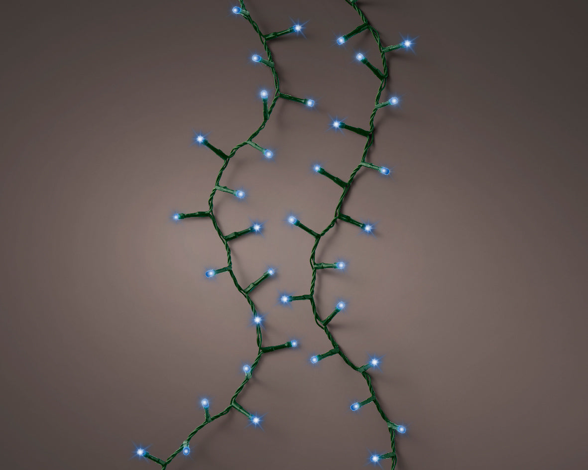 LED Rice Twinkle Stringlight - 1000 Lights - Blue - Green Wire