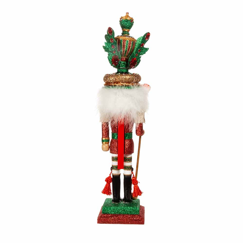 Hollywood Red and Green Leaves Hat Nutcracker - 18 Inch