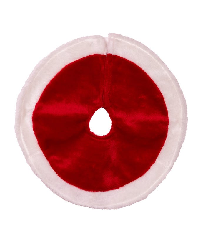 Miniature Red Plush Tree Skirt