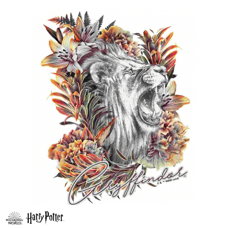 Harry Potter - Magical Gryffindor - Utilitarian Romance Crest Wooden Jigsaw Puzzle