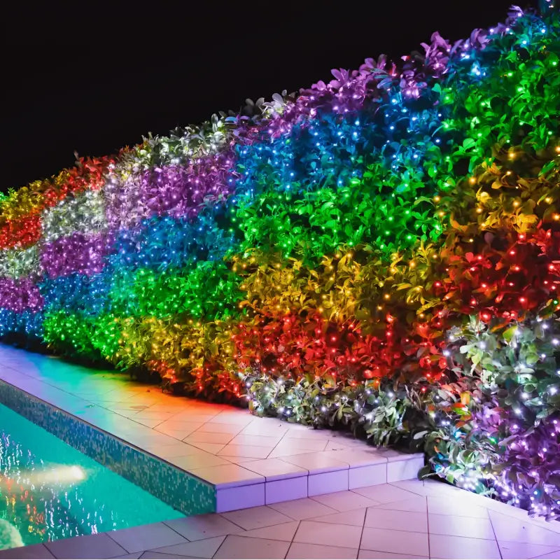 Twinkly App Controlled RGB Christmas Lights, 400 Bulbs, Green Wire