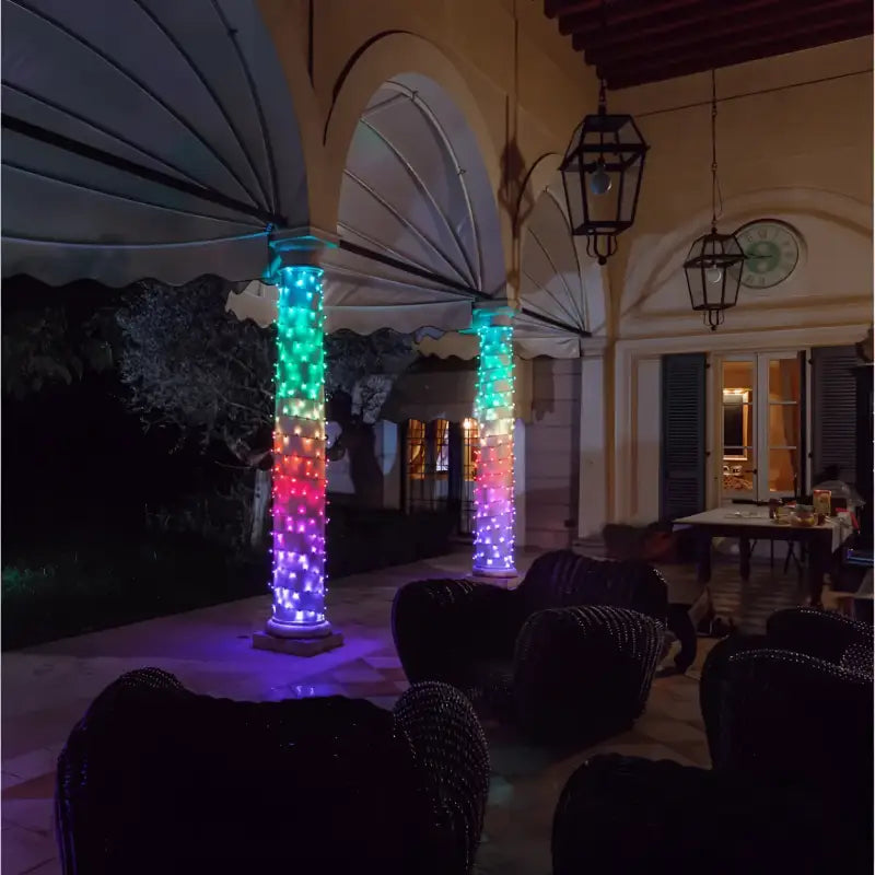 Twinkly App Controlled RGB Christmas Lights, 400 Bulbs, Green Wire