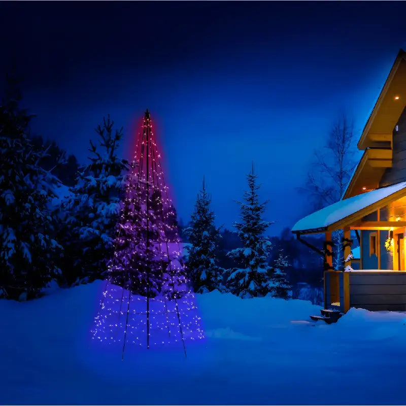 Twinkly App Controlled RGBW 3D Light Show Tree, 450 Bulbs, 10 Feet Tall
