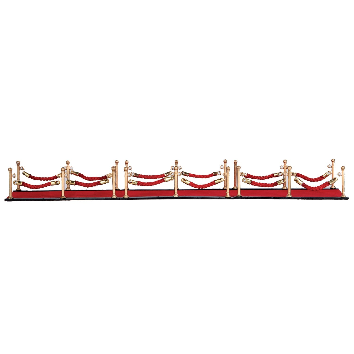 Village Red Carpet with Stanchion Posts - 7 Piece Set