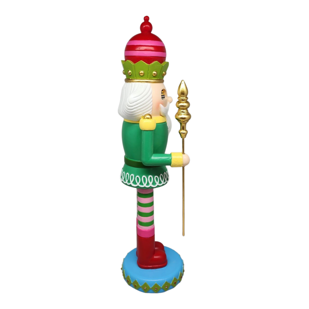 Resin Nutcracker with Moving Digital Eyes - 19 Inch
