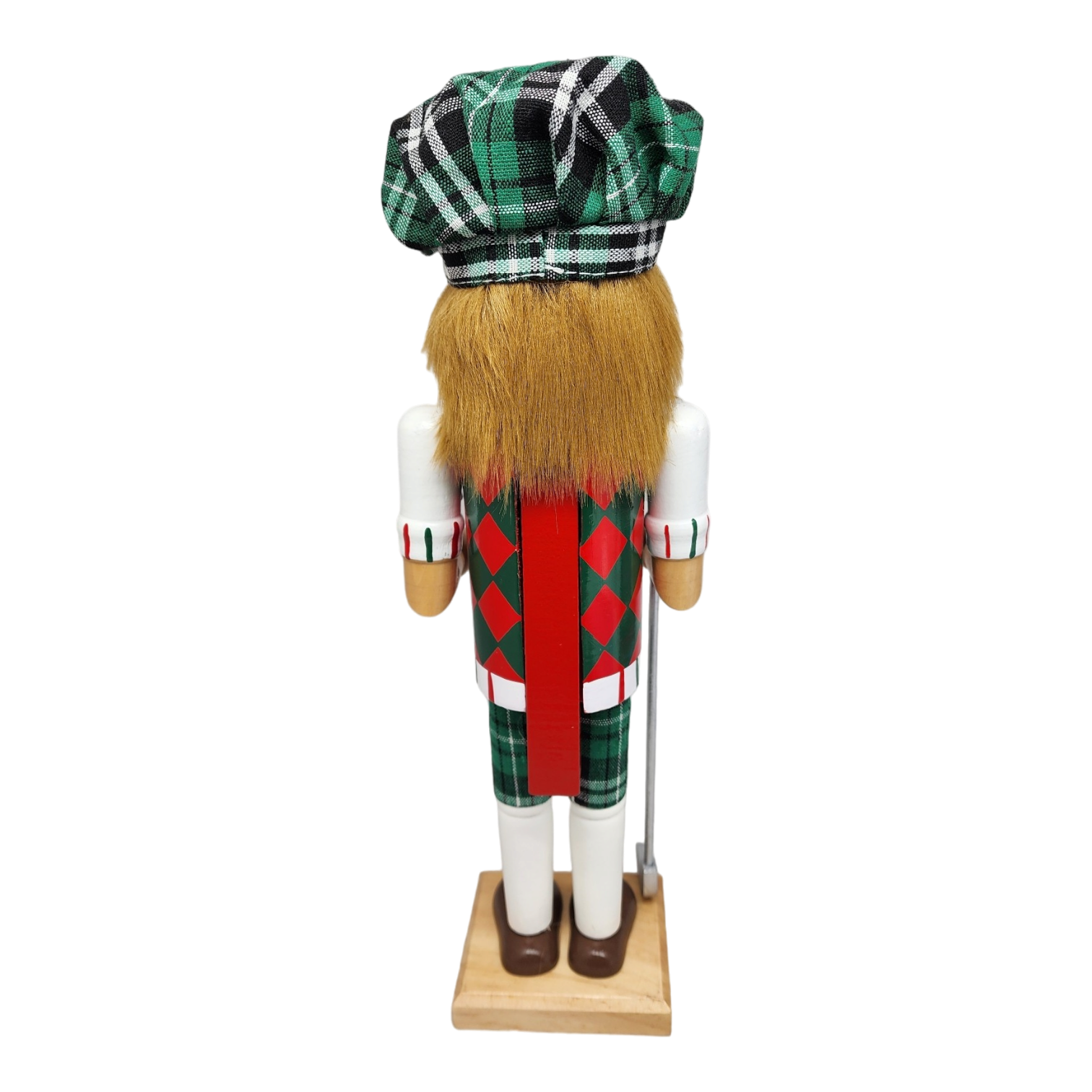 Green Plaid Golfer Nutcracker
