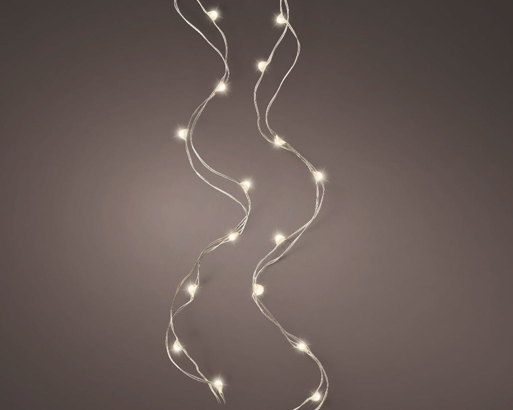 Micro Wire String Lights - 100 LED - Warm White - Silver Wire