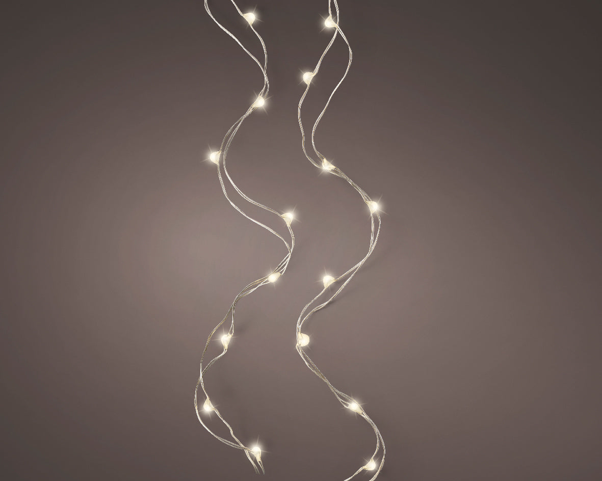 Micro Wire String Lights - 100 LED - Warm White - Silver Wire